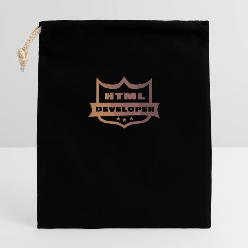 HTML Developer Closable cotton gift bag (25x30cm)