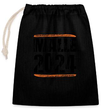 Devis Malle 2024 - Sac cadeau en coton avec cordon (25 x 30 cm) - noir - Devant