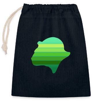 Background profile N°2 - Closable cotton gift bag (25x30cm) - navy - Front