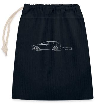 RS4 B5 - Was is'n das für'n Kombi??! - Verschließbarer Geschenkbeutel aus Baumwolle (25x30cm) - Navy - Vorne