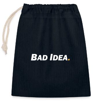 Bad Idea - Verschließbarer Geschenkbeutel aus Baumwolle (25x30cm) - Navy - Vorne