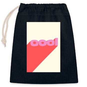 Cool - Verschließbarer Geschenkbeutel aus Baumwolle (25x30cm) - Navy - Vorne