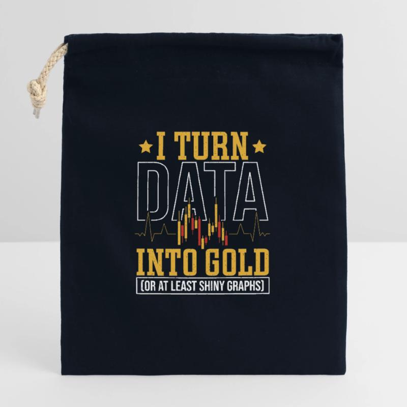 Statistics, Data Processing, Data Science Closable cotton gift bag (25x30cm)