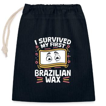 Body Wax Brazilian Wax Hair Removal - Closable cotton gift bag (25x30cm) - navy - Front