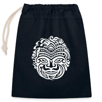 Maori Tattoo Championship culturel à l’encre Art - Sac cadeau en coton avec cordon (25 x 30 cm) - bleu marine - Devant