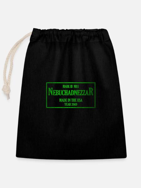 Nebuchadnezzar Schiff Matrix Geschenkidee - Verschließbarer Geschenkbeutel aus Baumwolle (25x30cm) - Schwarz