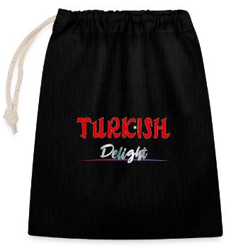 Turkish Delight - Closable cotton gift bag (25x30cm) - black - Front