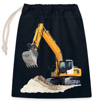 Bagger - Verschließbarer Geschenkbeutel aus Baumwolle (25x30cm) - Navy - Vorne