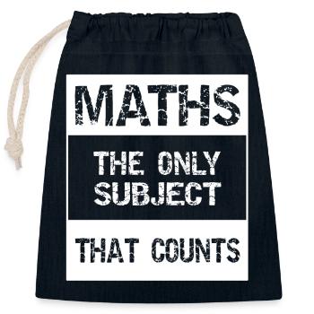 I love Maths - Ich liebe Mathe - Mathelehrer - Verschließbarer Geschenkbeutel aus Baumwolle (25x30cm) - Navy - Vorne