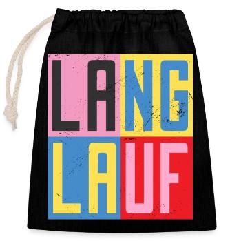 Conception à travers le pays - Sac cadeau en coton avec cordon (25 x 30 cm) - noir - Devant