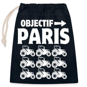 farmer, farmer, peasant, farmer - Closable cotton gift bag (25x30cm) - navy - Front