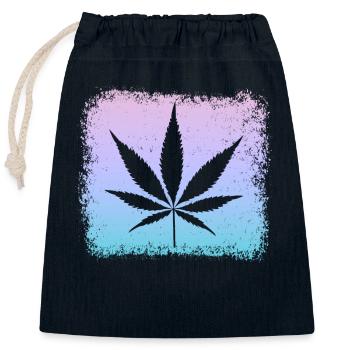 Kiffen Kiffer Weed Gras Stoner - Verschließbarer Geschenkbeutel aus Baumwolle (25x30cm) - Navy - Vorne