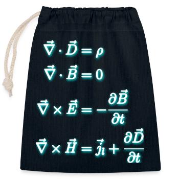 Gleichungen des Elektromagnetismus - Verschließbarer Geschenkbeutel aus Baumwolle (25x30cm) - Navy - Vorne
