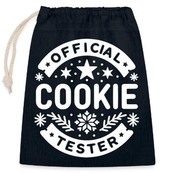 Offizieller Cookie-Tester - Verschließbarer Geschenkbeutel aus Baumwolle (25x30cm) - Navy - Vorne