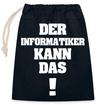 Computer scientist - Closable cotton gift bag (25x30cm) - navy - Front