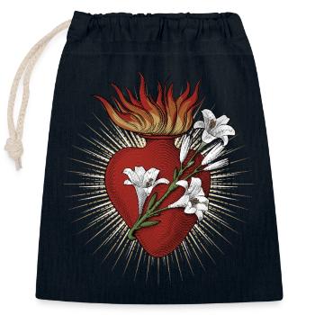Das keuschste Herz Josephs - Verschließbarer Geschenkbeutel aus Baumwolle (25x30cm) - Navy - Vorne