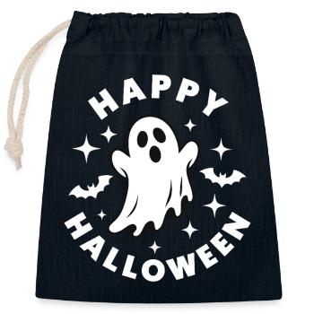 Joyeux halloween - Sac cadeau en coton avec cordon (25 x 30 cm) - bleu marine - Devant