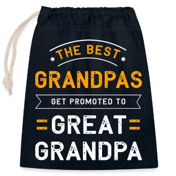 Grandpa Grandpa Grandchild Grandpa Grandpa - Closable cotton gift bag (25x30cm) - navy - Front