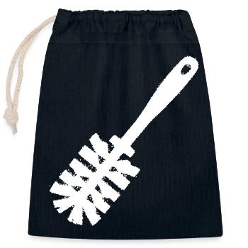 Klobürste Icon WC Putzen Vektor - Verschließbarer Geschenkbeutel aus Baumwolle (25x30cm) - Navy - Vorne