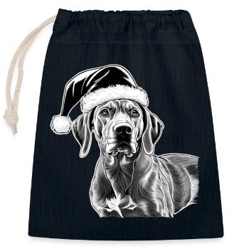 Rhodesian Ridgeback Weihnachten - Verschließbarer Geschenkbeutel aus Baumwolle (25x30cm) - Navy - Vorne