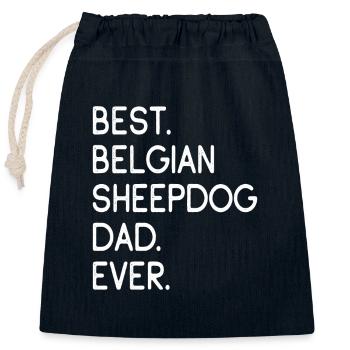 Belgian Sheepdog Belgischer Schäferhund - Verschließbarer Geschenkbeutel aus Baumwolle (25x30cm) - Navy - Vorne