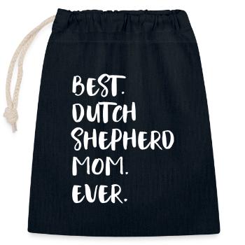 Berger Hollandais Hollandse Herdershond - Sac cadeau en coton avec cordon (25 x 30 cm) - bleu marine - Devant