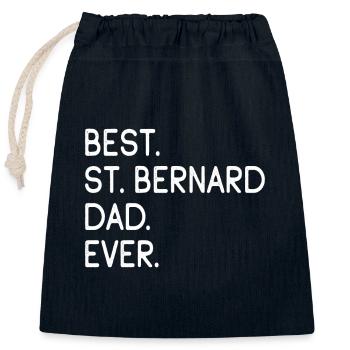 Bernhardiner St. Bernhardshund St. Bernard - Closable cotton gift bag (25x30cm) - navy - Front