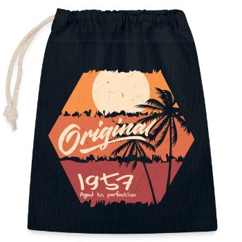 Original 1957 Retro 1957 Geburtstagsgeschenk - Verschließbarer Geschenkbeutel aus Baumwolle (25x30cm) - Navy - Vorne
