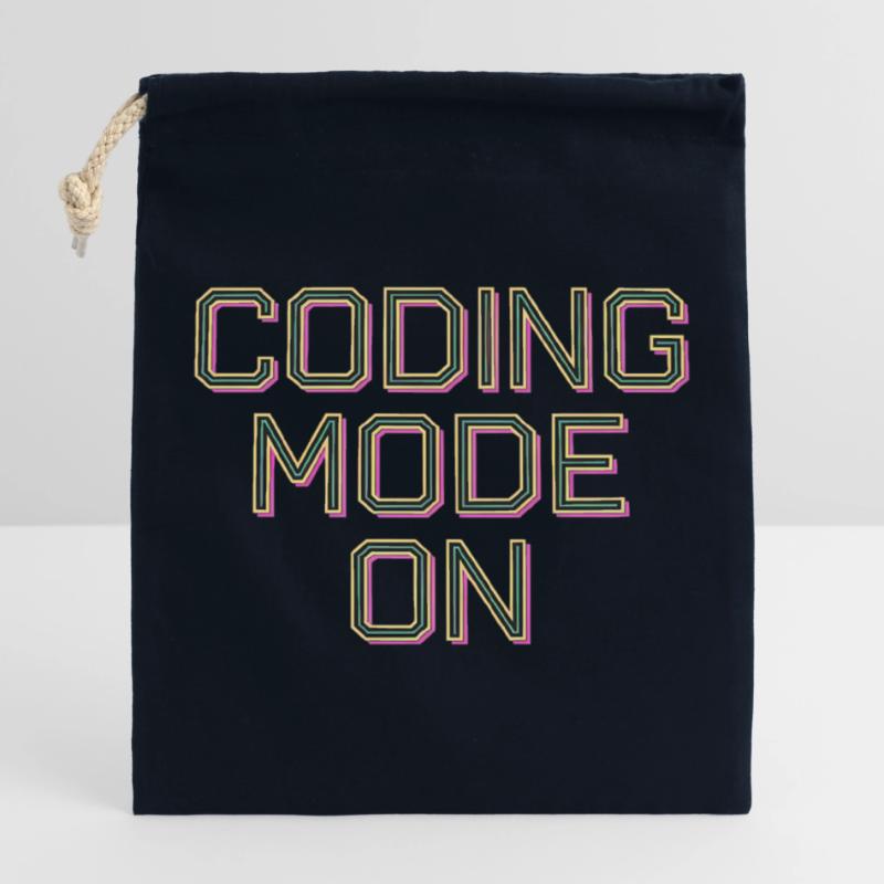 Coding Mode On 13 Verschließbarer Geschenkbeutel aus Baumwolle (25x30cm)