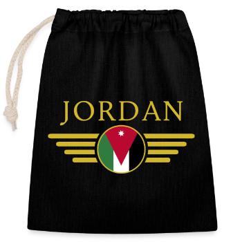 J’aime Jordan, T-shirt Style Design - Sac cadeau en coton avec cordon (25 x 30 cm) - noir - Devant