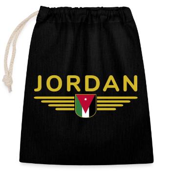 Jordan Amman Fan Outfit T-Shirt Design Gift - Sac cadeau en coton avec cordon (25 x 30 cm) - noir - Devant
