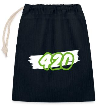 420 Cannabis Legalization Saying - Closable cotton gift bag (25x30cm) - navy - Front