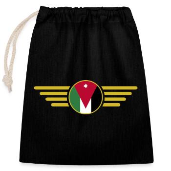 J’aime Jordan, T-shirt Style Design - Sac cadeau en coton avec cordon (25 x 30 cm) - noir - Devant