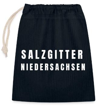 Salzgitter⁠ Niedersachsen - Verschließbarer Geschenkbeutel aus Baumwolle (25x30cm) - Navy - Vorne