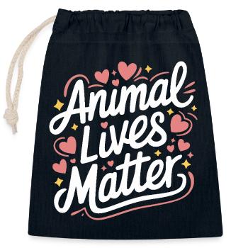 Vegetarian Vegan Veggie Vegetarian - Closable cotton gift bag (25x30cm) - navy - Front