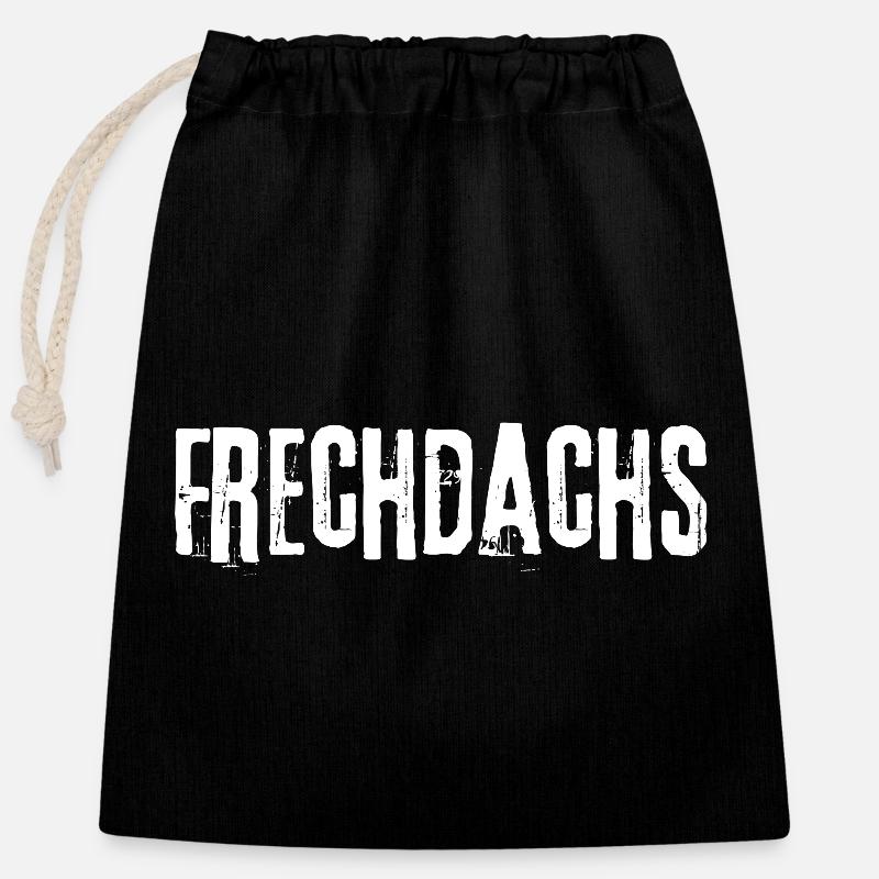 Fripon - Sac cadeau en coton avec cordon (25 x 30 cm) - noir
