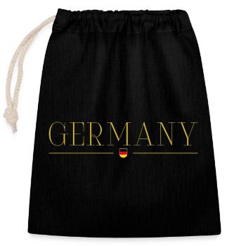 Ich liebe Deutschland, Eleganz Stil Design T-Shirt - Verschließbarer Geschenkbeutel aus Baumwolle (25x30cm) - Schwarz - Vorne
