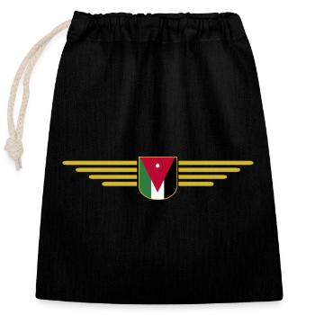 Jordan Amman Fan Outfit T-Shirt Design Gift - Sac cadeau en coton avec cordon (25 x 30 cm) - noir - Devant