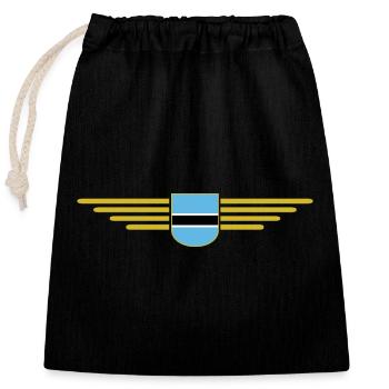 Botswana T-Shirt für Fans - Verschließbarer Geschenkbeutel aus Baumwolle (25x30cm) - Schwarz - Vorne