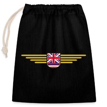 Hawaii Fan T-Shirt – Aloha Style - Closable cotton gift bag (25x30cm) - black - Front