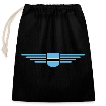 Botswana T-Shirt für Fans - Verschließbarer Geschenkbeutel aus Baumwolle (25x30cm) - Schwarz - Vorne