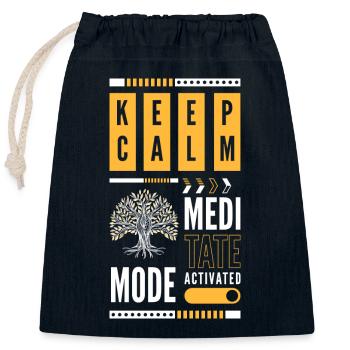 Meditation Zen Meditieren Erleuchtung - Verschließbarer Geschenkbeutel aus Baumwolle (25x30cm) - Navy - Vorne