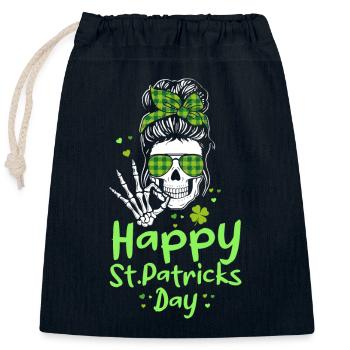 Fathers Day 4th Of July Joe Biden Memorial Day - Closable cotton gift bag (25x30cm) - navy - Front