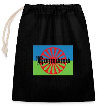 Lennyromanoflag - Closable cotton gift bag (25x30cm) - black - Front