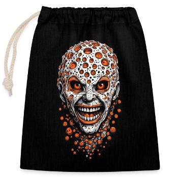 Effrayant Halloween Trypophobia Outfit Design - Sac cadeau en coton avec cordon (25 x 30 cm) - noir - Devant