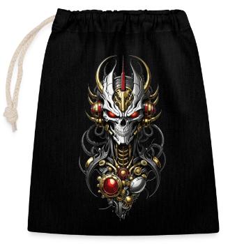 Devilnator - Verschließbarer Geschenkbeutel aus Baumwolle (25x30cm) - Schwarz - Vorne