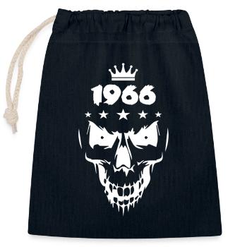 1966 Totenkopf - Verschließbarer Geschenkbeutel aus Baumwolle (25x30cm) - Navy - Vorne