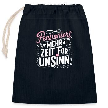 Pensioniert Unsinn Zeit Rentner Ruhestand - Verschließbarer Geschenkbeutel aus Baumwolle (25x30cm) - Navy - Vorne