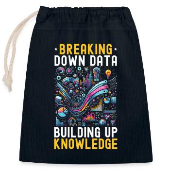 Data Science Datenanalyse Machine Learning Daten - Verschließbarer Geschenkbeutel aus Baumwolle (25x30cm) - Navy - Vorne