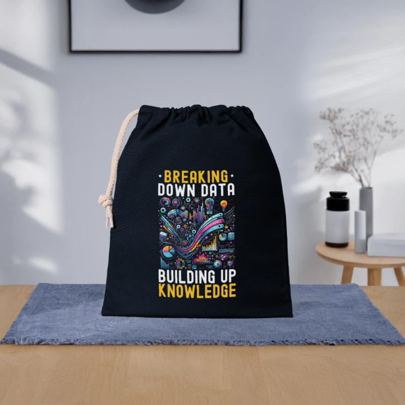 Data Science, Data Analysis, Machine Learning, Data Closable cotton gift bag (25x30cm)